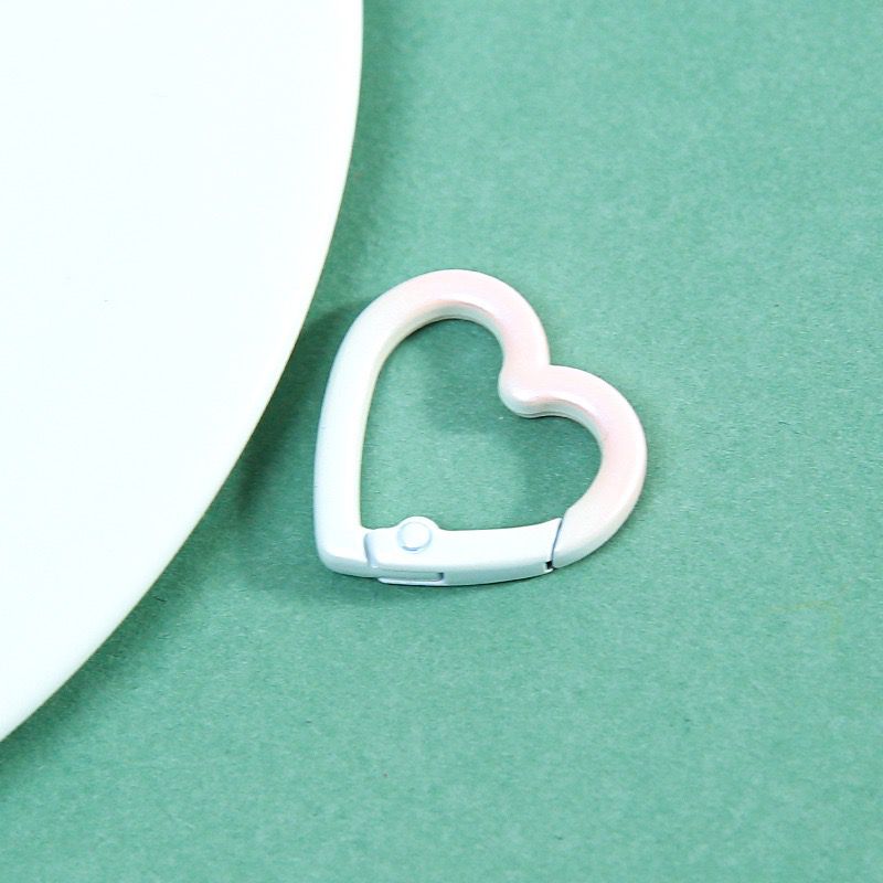 KC05 Gradient Heart Spring Buckle Keychain Clasp ( 1 pc )