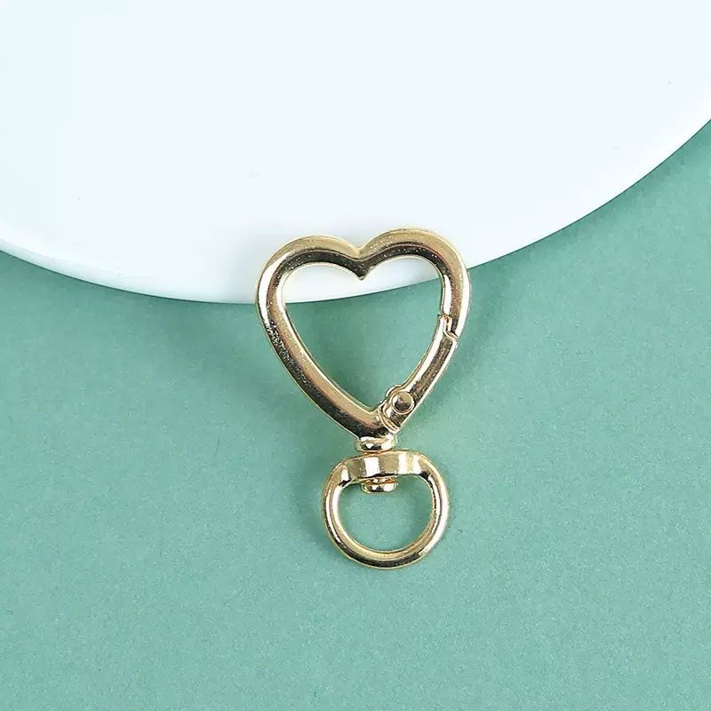 KC11 Heart Spring Buckle Keychain Clasp ( 1 pc )