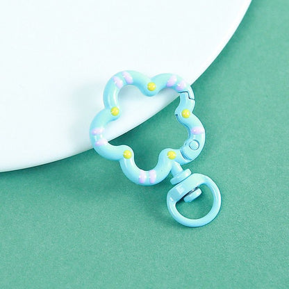 KC04 Flower Spring Buckle Keychain Clasp ( 1 pc )