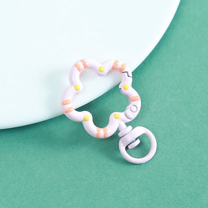 KC04 Flower Spring Buckle Keychain Clasp ( 1 pc )