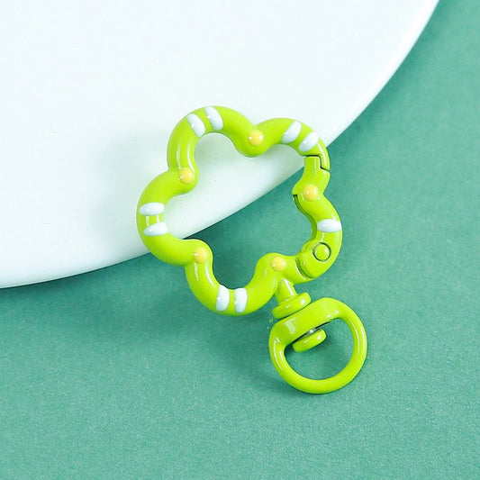 KC04 Flower Spring Buckle Keychain Clasp ( 1 pc )