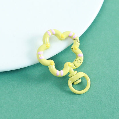 KC04 Flower Spring Buckle Keychain Clasp ( 1 pc )
