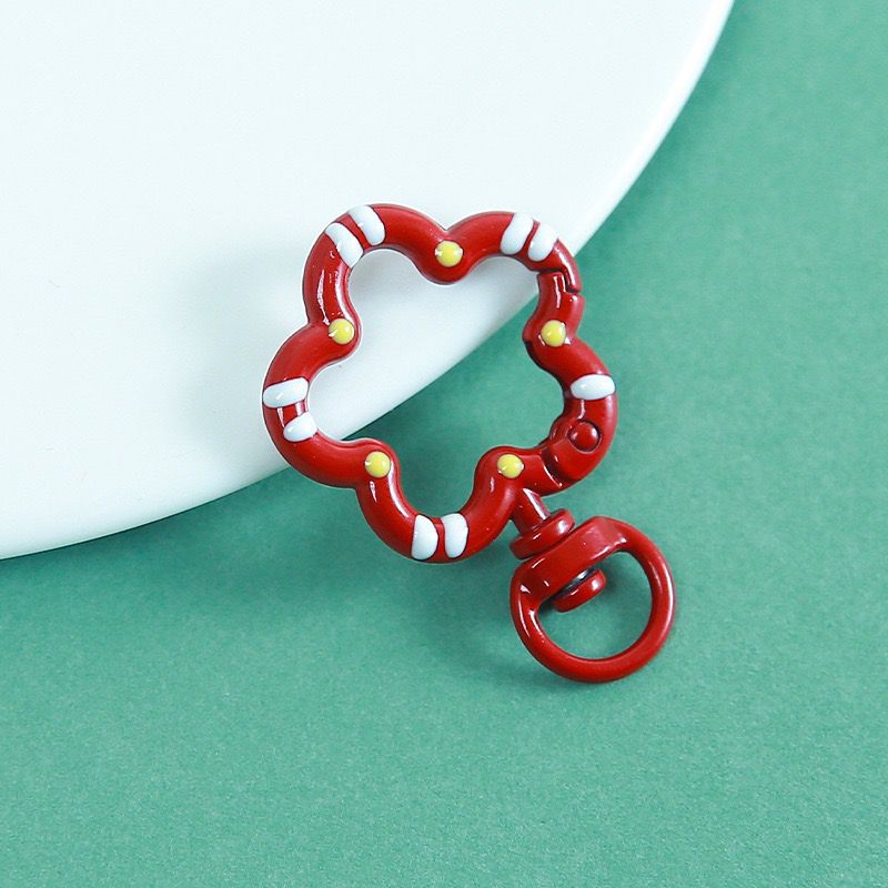 KC04 Flower Spring Buckle Keychain Clasp ( 1 pc )