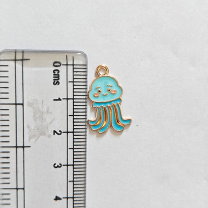 EC01S Sea Jelly Fish Enamel Charm ( 1 pc ) High Quality Shine