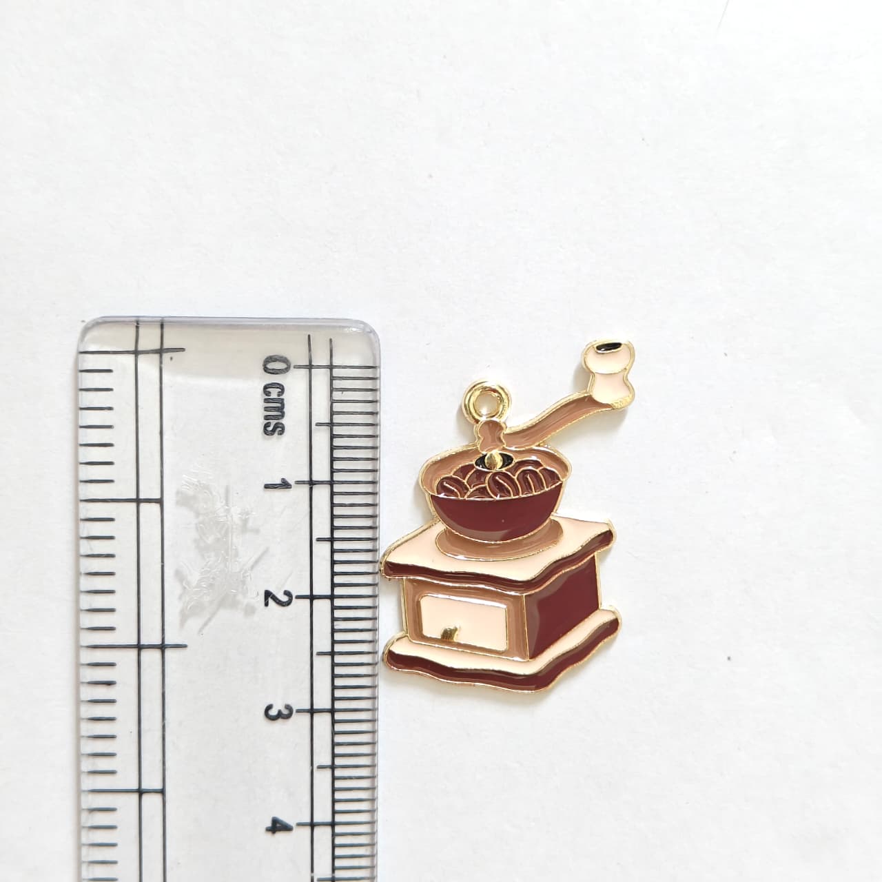 EC01R Coffee Bean Grinder Enamel Charm ( 1 pc ) High Quality Shine