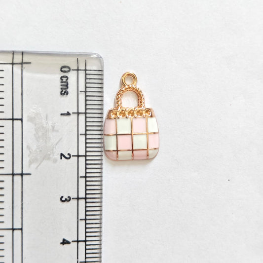 EC01V Beach Picnic Bag Enamel Charm ( 1 pc ) High Quality Shine