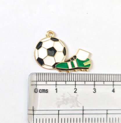 EC01W Football Boots Enamel Charm ( 1 pc ) High Quality Shine