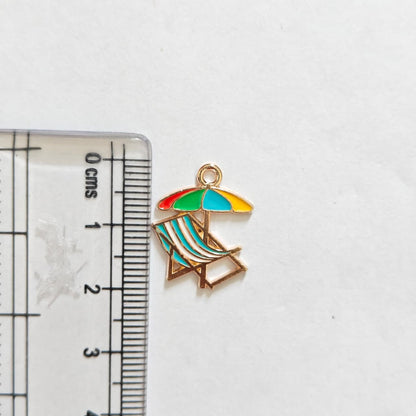 EC02A Beach Chair Enamel Charm ( 1 pc ) High Quality Shine