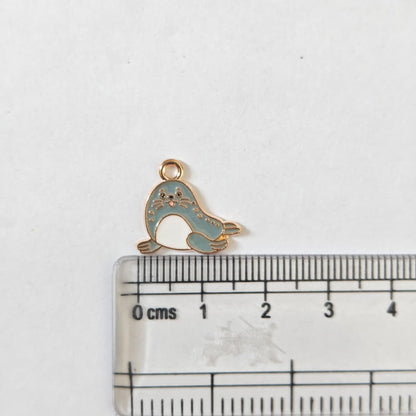 EC02E Sea Lion Enamel Charm ( 1 pc ) High Quality Shine