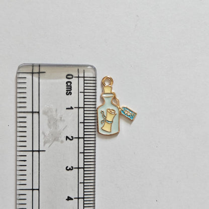 EC02G Sea Message Bottle Enamel Charm ( 1 pc ) High Quality Shine
