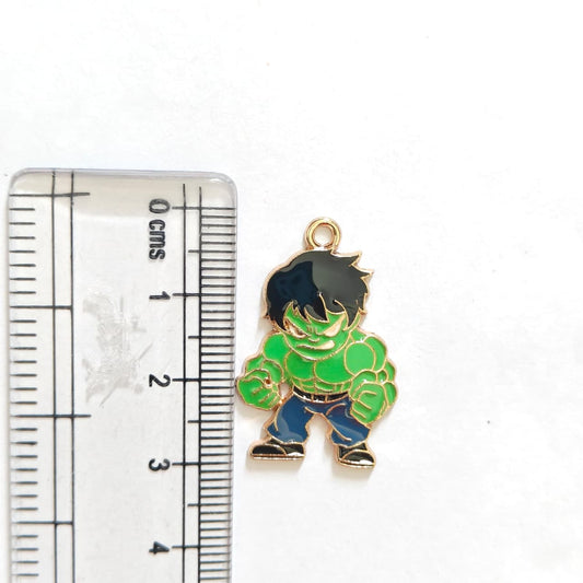 EC02H Marvel Hulk Enamel Charm ( 1 pc ) High Quality Shine