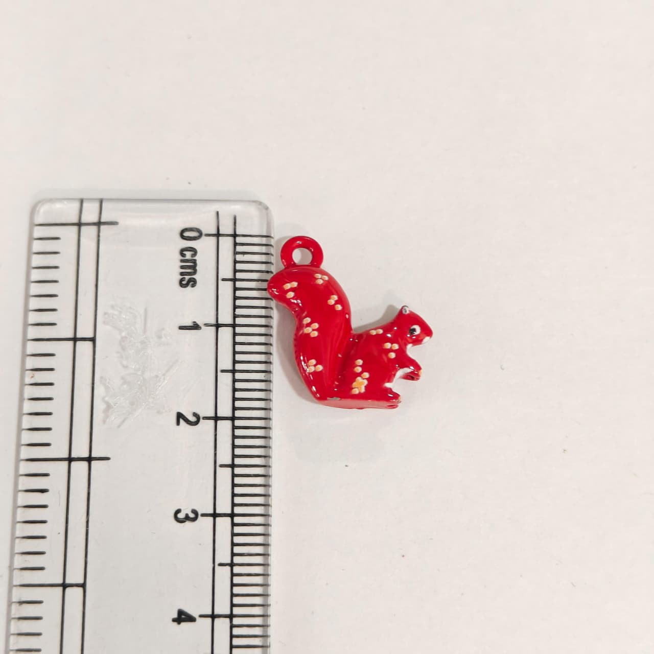 APC01X Red Squirrel Alloy Printed Charm ( 1 PC )