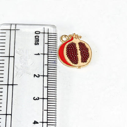 EC03F Pomegranate Enamel Charm ( 1 pc ) High Quality Shine