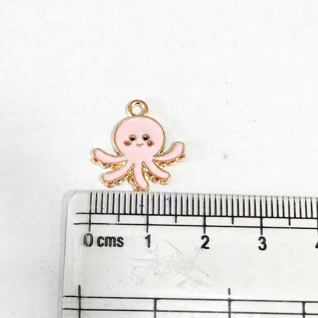 EC02K Sea Octopus Enamel Charm ( 1 pc ) High Quality Shine