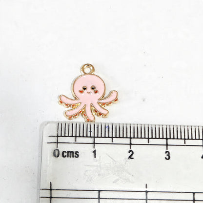 EC02K Sea Octopus Enamel Charm ( 1 pc ) High Quality Shine