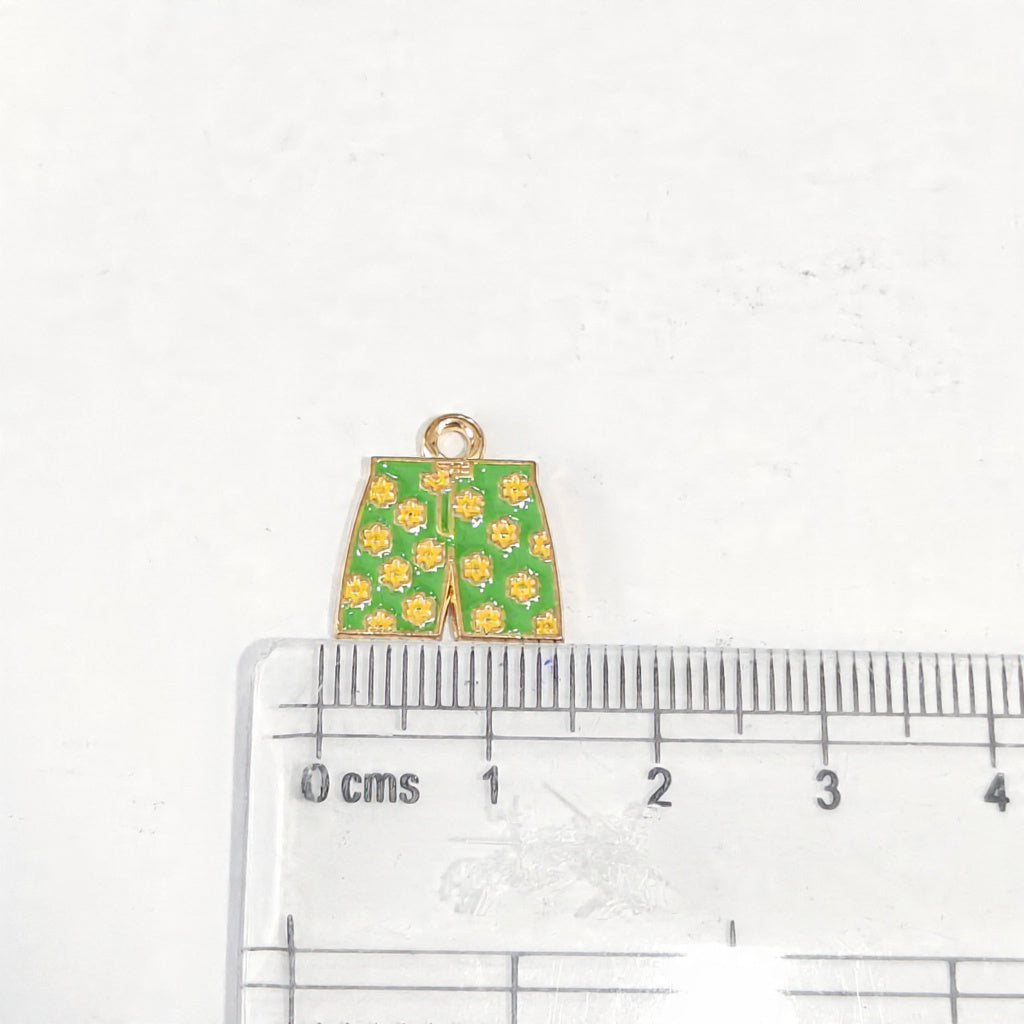 EC03E Beach Shorts Enamel Charm ( 1 pc ) High Quality Shine