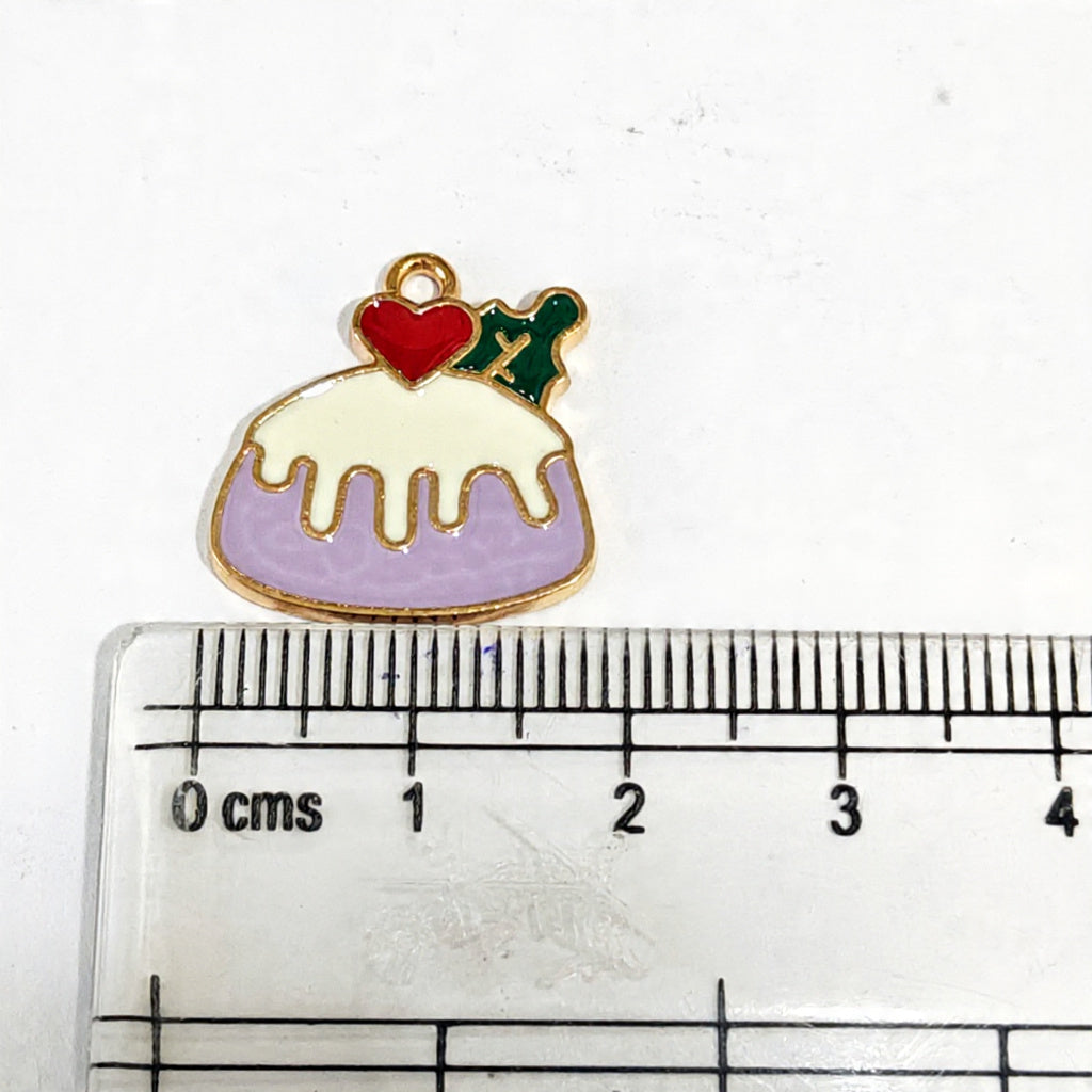 EC02W Cake Enamel Charm ( 1 pc ) High Quality Shine