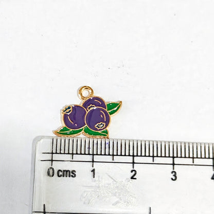 EC02N Blueberry Enamel Charm ( 1 pc ) High Quality Shine