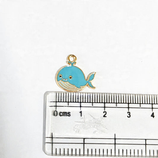 EC02Q Sea Whale Enamel Charm ( 1 pc ) High Quality Shine