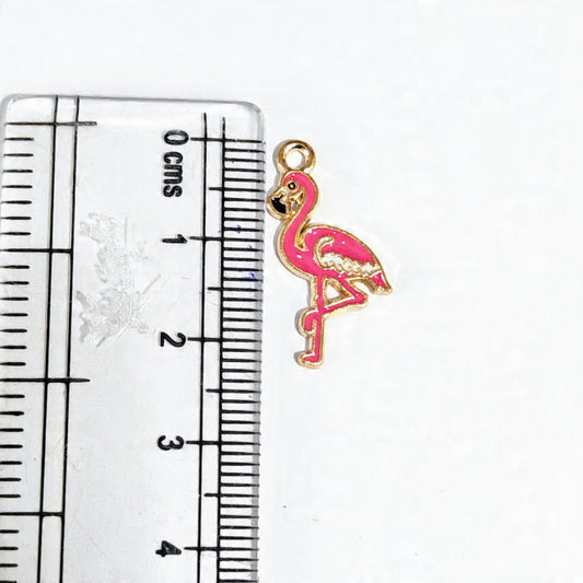 EC02P Flamingo Enamel Charm ( 1 pc ) High Quality Shine