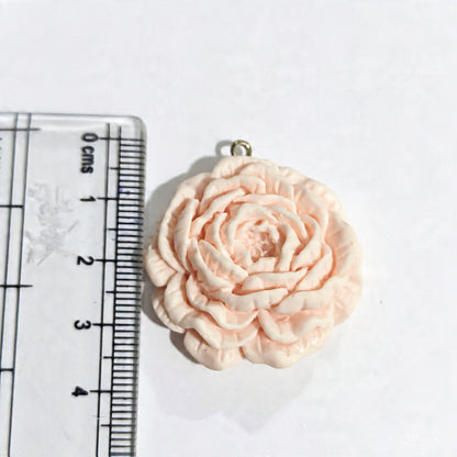 RM03B Soft Peach Rose Resin Charm ( 1 PC )
