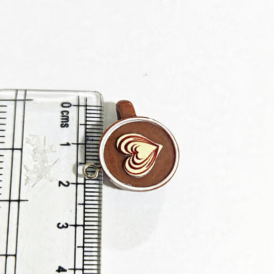 RM01B Heart Latte Coffee Cup Resin Charm ( 1 PC )