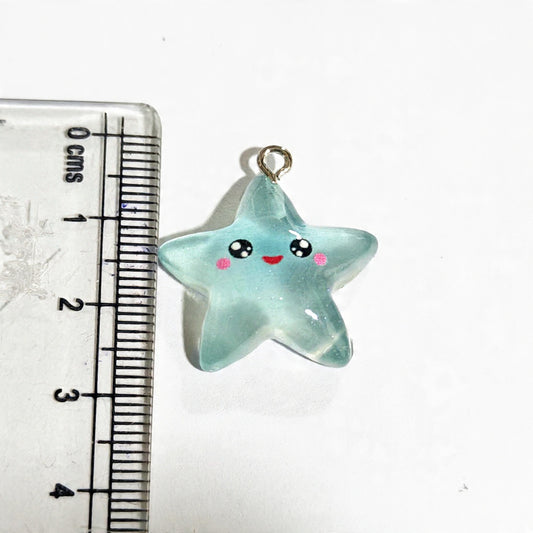 RM01D Kawaii Star Transparent Resin Charm ( 1 PC )
