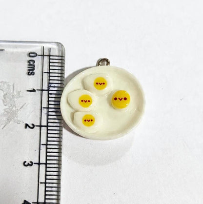 RM02A Kawaii Egg Plate Resin Charm ( 1 PC )