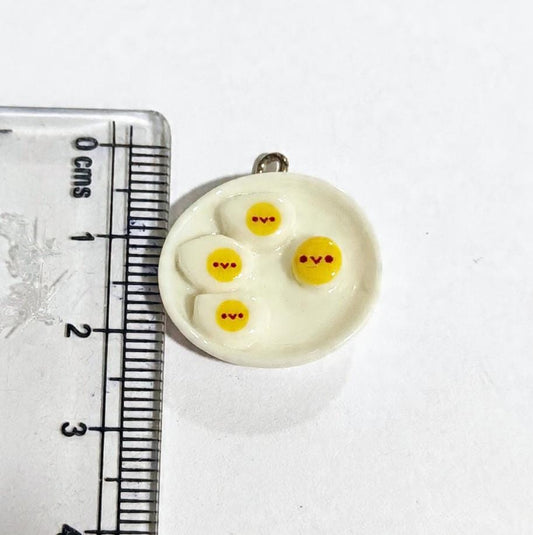 RM02A Kawaii Egg Plate Resin Charm ( 1 PC )