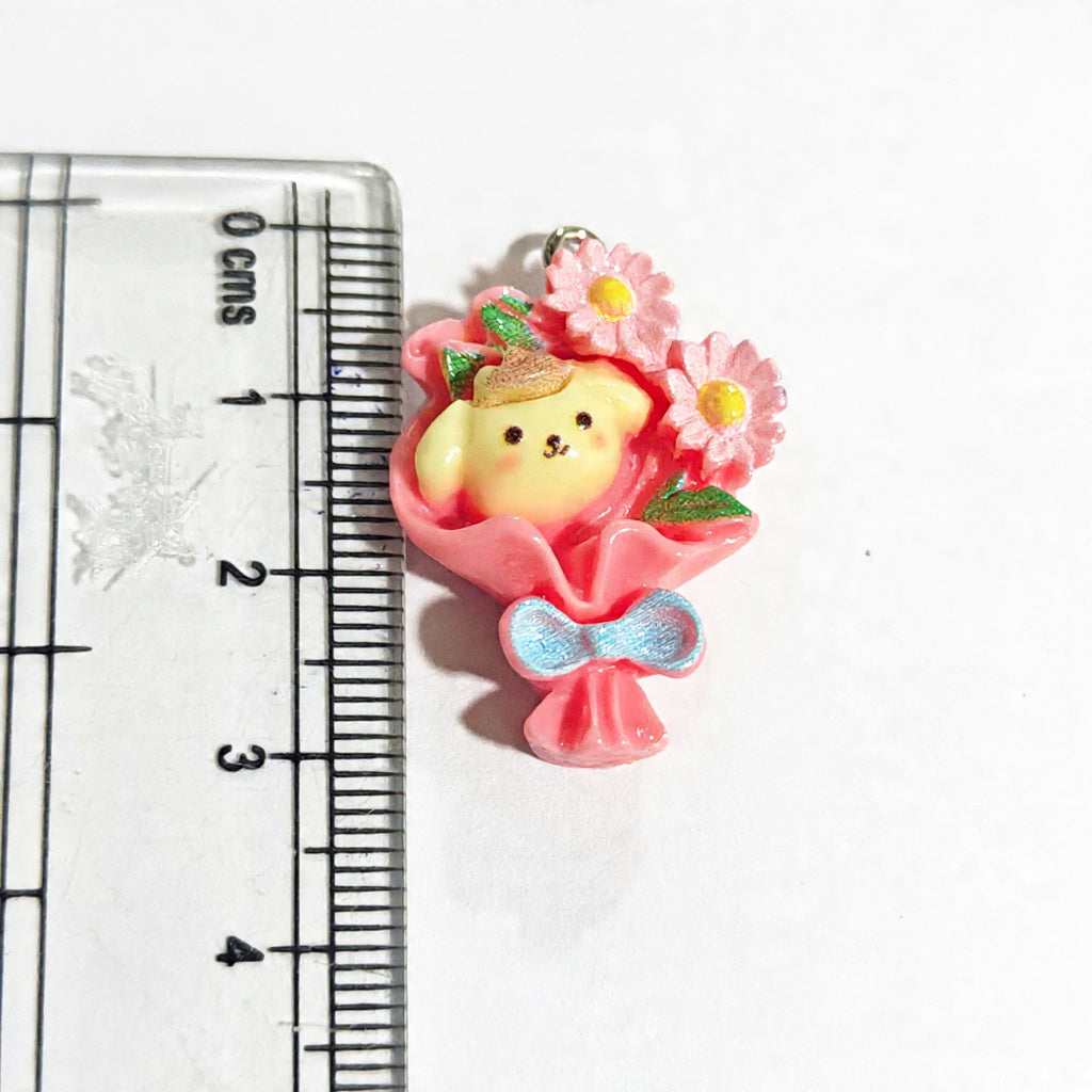 RM02H Kawaii Pup Bouquet Resin Charm