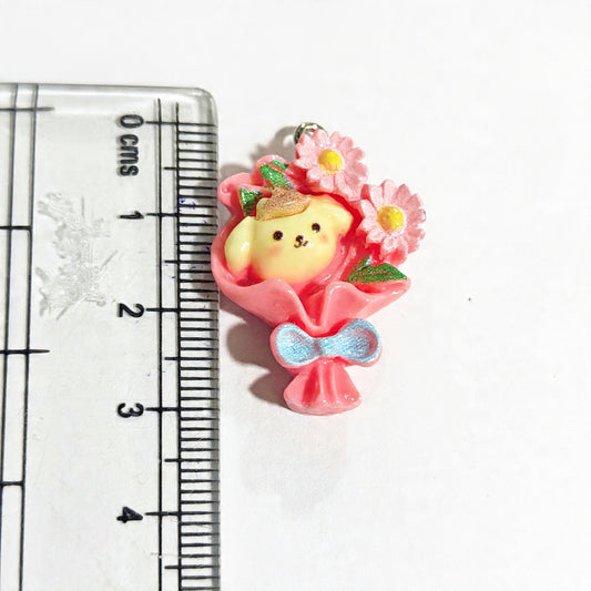 RM02H Kawaii Pup Bouquet Resin Charm
