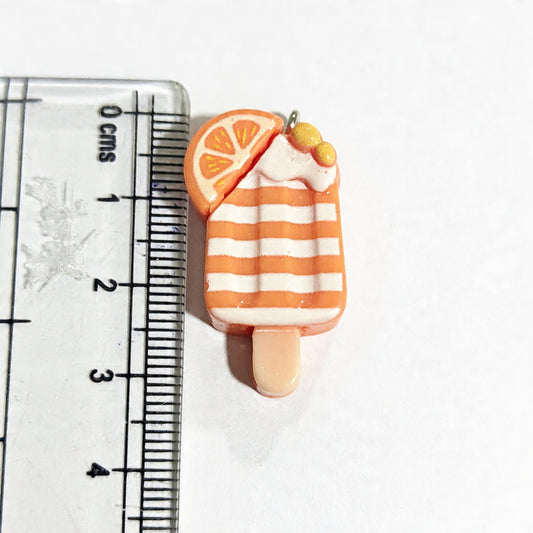 RM02J Orange Ice Cream Popsicle Resin Charm ( 1 PC )