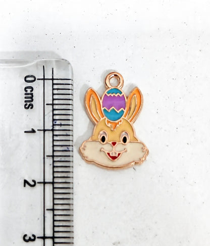 EC04Z Easter Bunny Enamel Charm ( 1 pc ) High Quality Shine