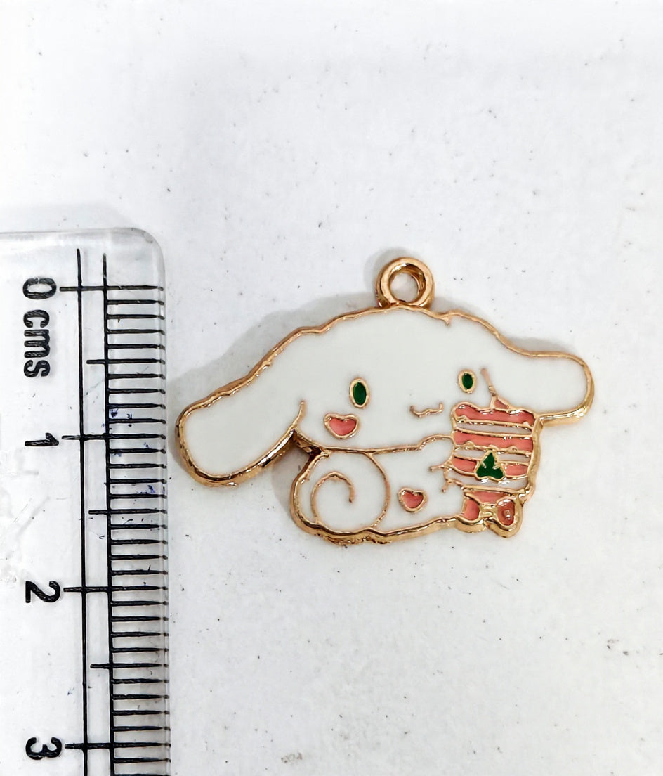 EC04L Sanrio Cinnamon Dog Enamel Charm ( 1 pc ) High Quality Shine