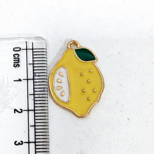 EC04V Lemon Enamel Charm ( 1 pc ) High Quality Shine