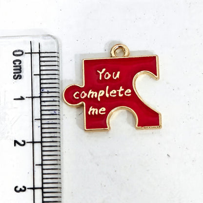 EC04S Puzzle Piece Enamel Charm ( 1 pc ) High Quality Shine