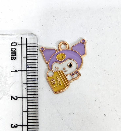 EC03Y Kuromi Enamel Charm ( 1 pc ) High Quality Shine