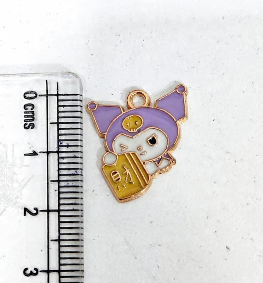 EC03Y Kuromi Enamel Charm ( 1 pc ) High Quality Shine