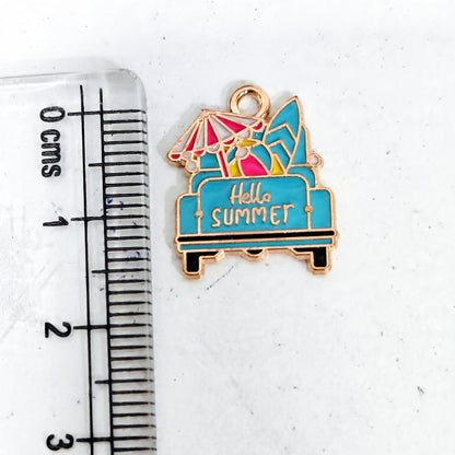 EC05A Vacation Car Enamel Charm ( 1 pc ) High Quality Shine