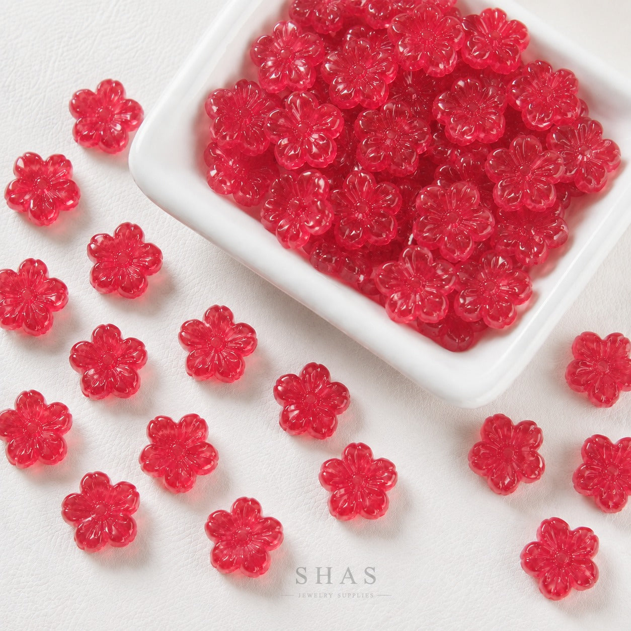 GB19 Flower Glass bead ( 1 pc ) Lampwork Bead