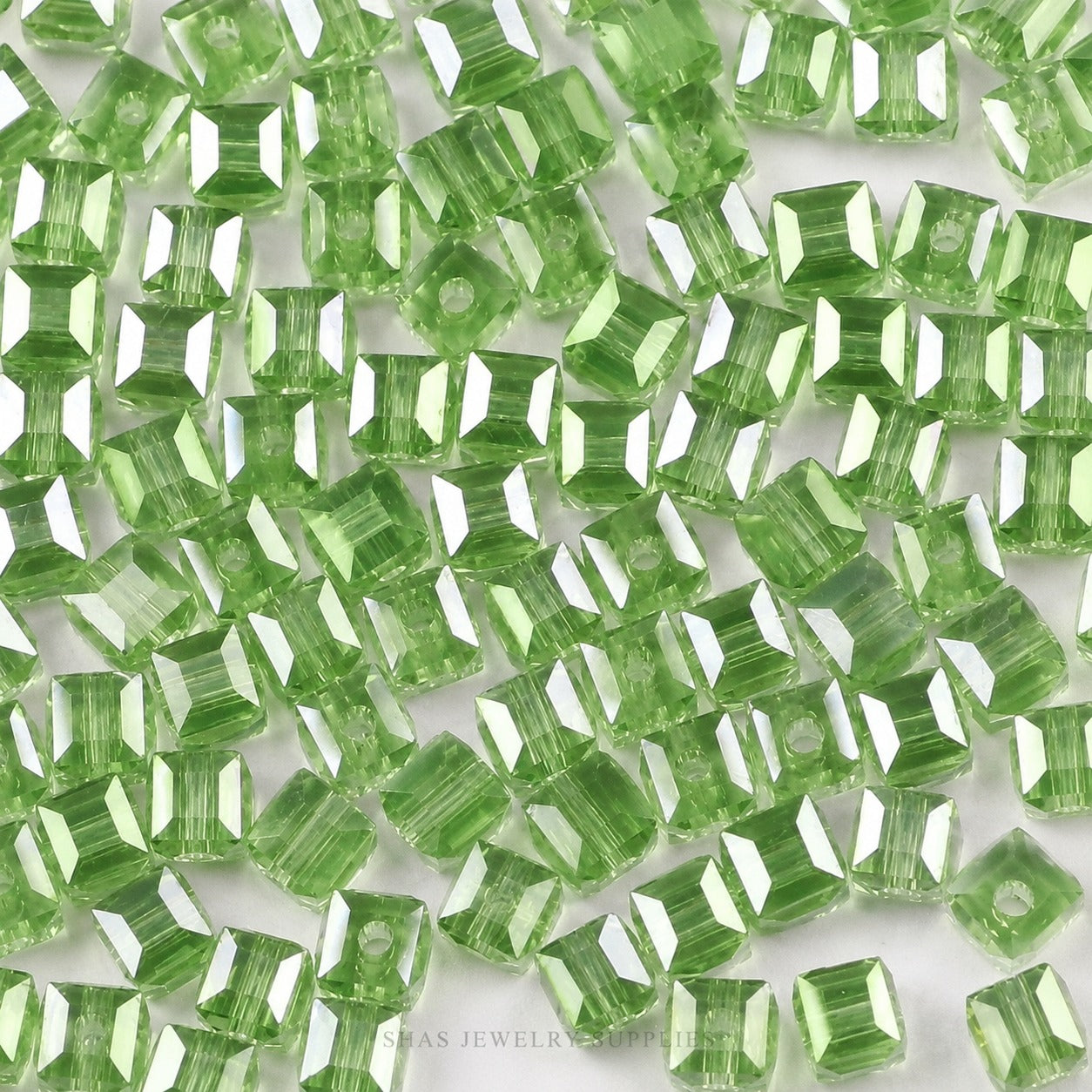 GB23 Cube Crystal Glass Beads ( 1 pc ) Lampwork Bead