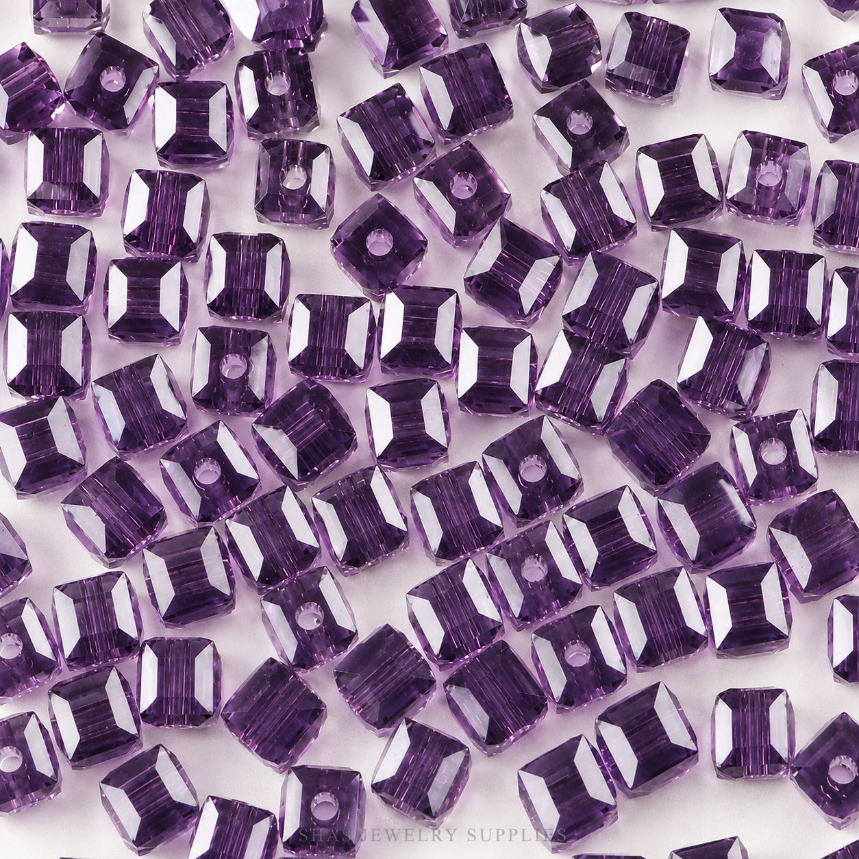 GB23 Cube Crystal Glass Beads ( 1 pc ) Lampwork Bead