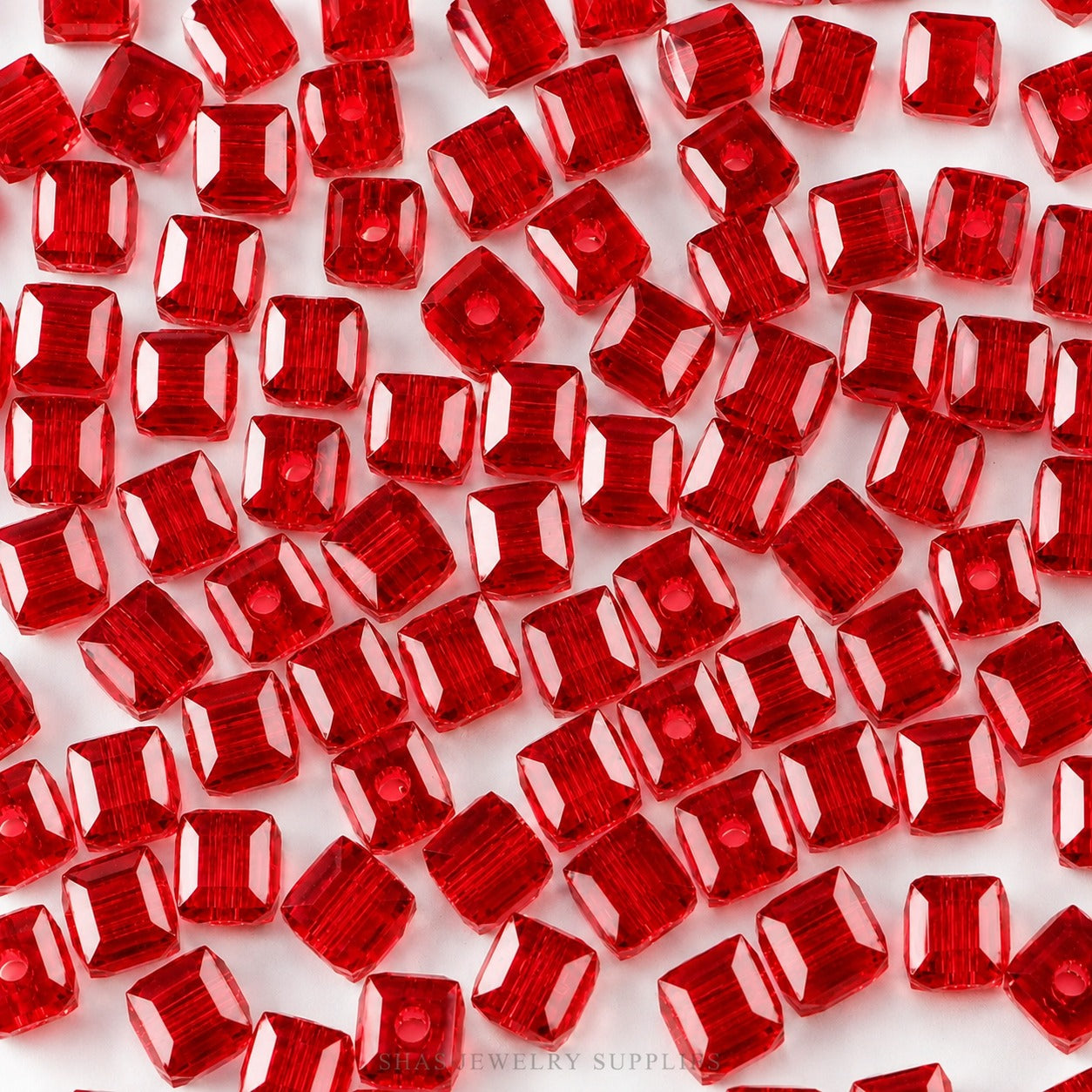 GB23 Cube Crystal Glass Beads ( 1 pc ) Lampwork Bead
