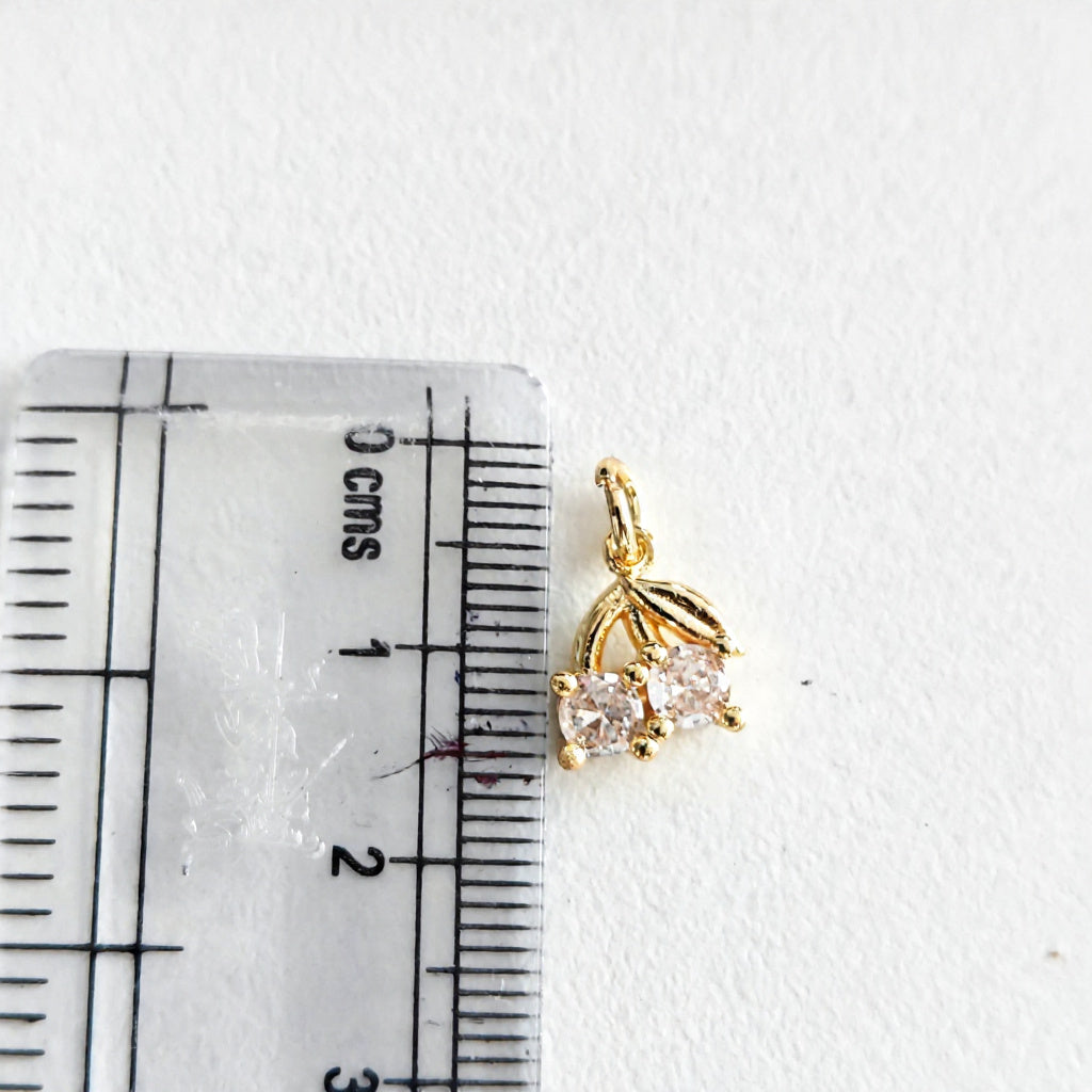 GPC21L Cherry Zircon Pendant Charm ( 1 PC ) Premium Plated