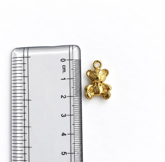 AC06C Cute Teddy Bear Charm ( 1 pc ) High Quality Alloy