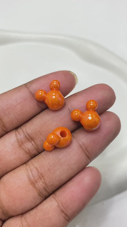 BBB 120 (D) Mickey uv plated shiny irrediscent Acrylic bead (1PC)