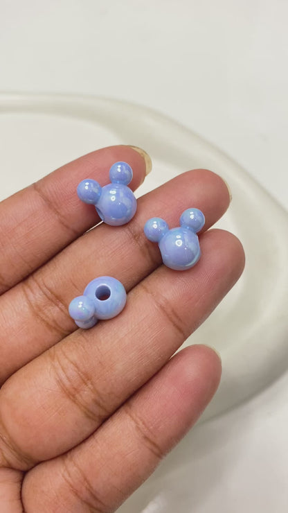 BBB 120 (J) Mickey uv plated shiny irrediscent Acrylic bead (1PC)