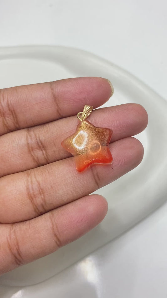 GB 1572 Star glass pendant- per piece