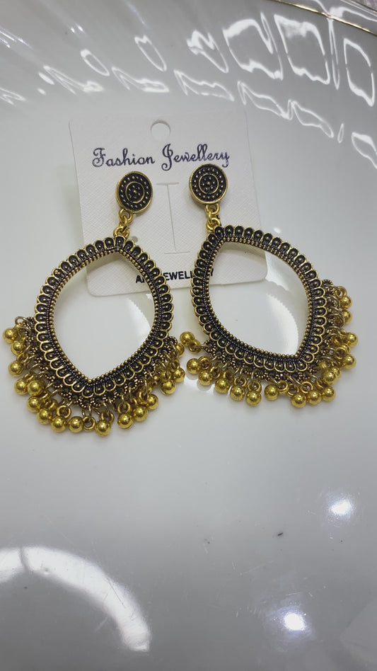 SS 913 - Gold jhumka for resin - per pair