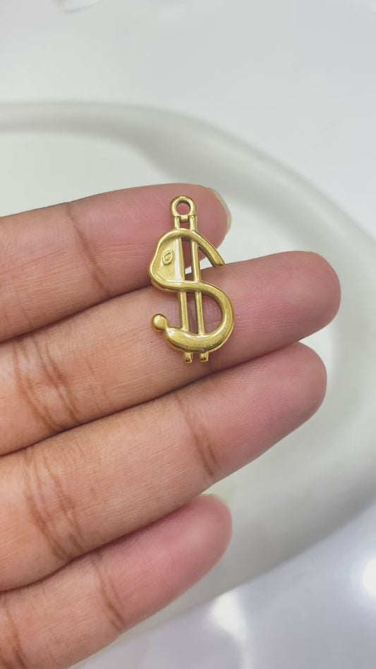 SS 1582 Musical sign 18k gold plated stainless steel ( 1 pc ) - anti tarnish